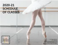 2020-21 Schedule of Classes