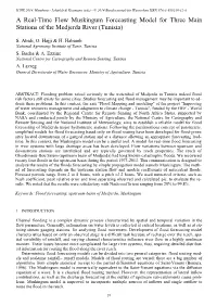 39230-32-8 a Real-Time Flow Muskingum Forecasting Model for Three Main Stations of the Medjerda River (Tunisia)