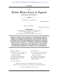 Amicus Briefs on Behalf of Itself and Others in Cases Involving