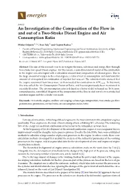An Investigation of the Composition of the Flow in and out of a Two-Stroke Diesel Engine and Air Consumption Ratio