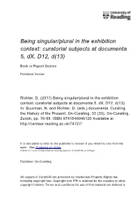 Documenta 5, Dx, D12, D(13)
