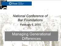 Managing Generational Differences Goal
