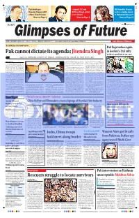 Pak Cannot Dictate Its Agenda:Jitendra Singh