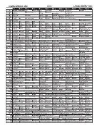 Sunday Morning Grid 5/3/15 Latimes.Com/Tv Times