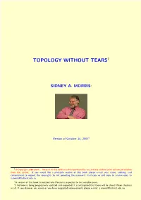 Topology Without Tears1