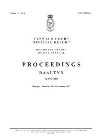 Tynwald 9.12.03