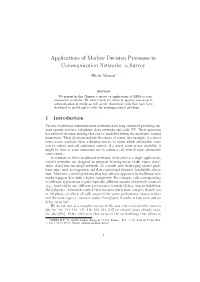 Applications of Markov Decision Processes in Communication Networks: a Survey