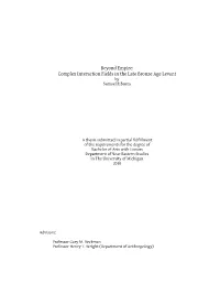 Beyond Empire: Complex Interaction Fields in the Late Bronze Age Levant by Samuel R Burns