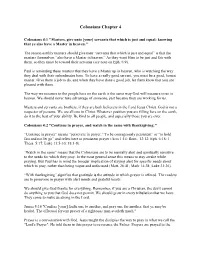 Colossians Chapter 4