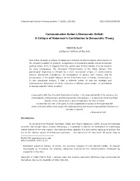 Communicative Action's Democratic Deficit