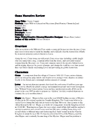 Game Narrative Review Overview Characters