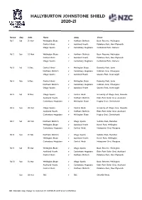 Hallyburton Johnstone Shield Schedule