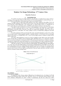 Modular City Design Methodology- 21St Century Cities