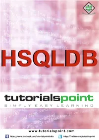 Preview HSQLDB Tutorial (PDF Version)