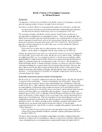 Rawls's Notion of Overlapping Consensus by Michael Donnan