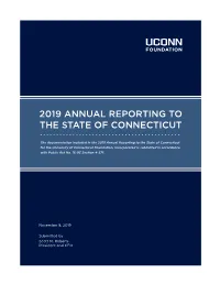 2019 Annual Reporting to the State of Connecticut