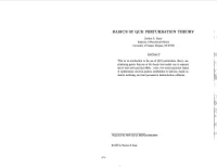 Basics of Qcd Perturbation Theory