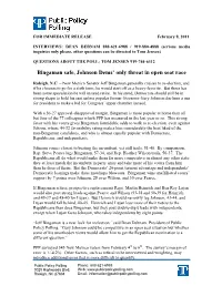 Bingaman Safe, Johnson Dems' Only Threat in Open Seat Race