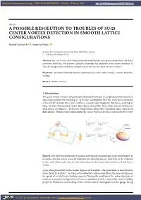 Center Vortex Detection in Smooth Lattice Configurations
