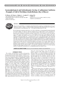 Geomorphological and Hydrodynamic Forcing of Sedimentary Bedforms - Example of Gulf of Morbihan (South Brittany, Bay of Biscay)