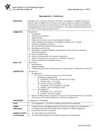 Hyperglycemia – Prediabetes
