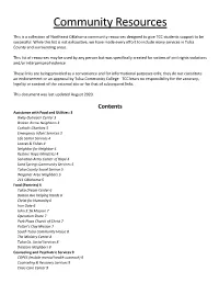 Northeast Oklahoma Community Resources for Students
