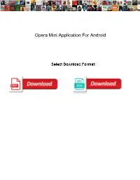Opera Mini Application for Android