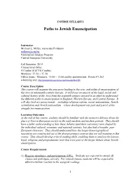 Paths to Jewish Emancipation