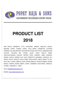 PRODUCT-LIST-2018.Pdf