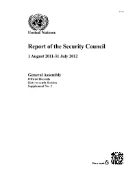 Report of the Security Council