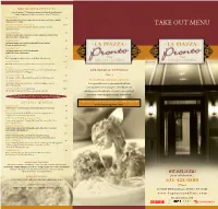 Take out Menu