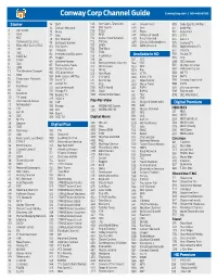 Conway Corp Channel Guide Conwaycorp.Com | 501-450-6000