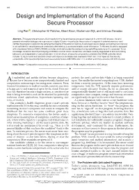 Design and Implementation of the Ascend Secure Processor