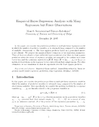 Empirical Bayes Regression Analysis with Many Regressors but Fewer Observations