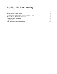 July 2021 Board Packet