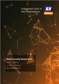 Mobile Security Report 2021