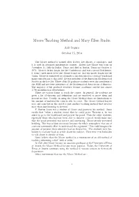 Moore Teaching Method and Mary Ellen Rudin