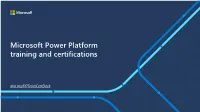 Power Platform Training + Certification Guide