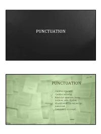 Punctuation Punctuation