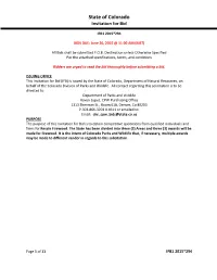 State of Colorado Invitation for Bid