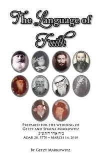T He Language of Faith