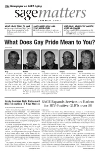 What Does Gay Pride Mean to You?