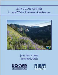 2019 UCOWR/NIWR Annual Water Resources Conference