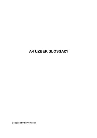 An Uzbek Glossary