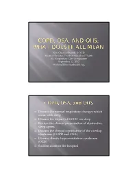 Sherrill; OSA, COPD, OHS Pptx