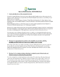 Sparrow Health Systems - NETWORK PLAN