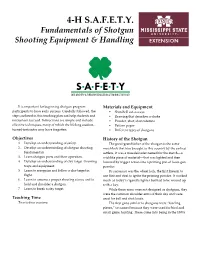 4-H S.A.F.E.T.Y. Fundamentals of Shotgun Shooting Equipment and Handling