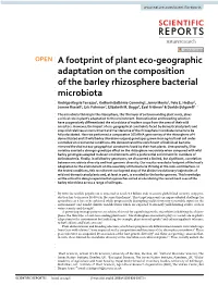 A Footprint of Plant Eco-Geographic Adaptation on the Composition