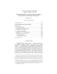 Cable Modem Service and the First Amendment: Adventures in a “Doctrinal Wasteland”