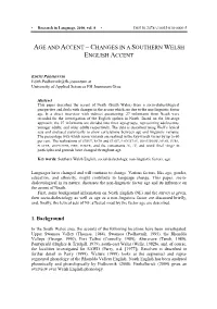 Changes in a Southern Welsh English Accent